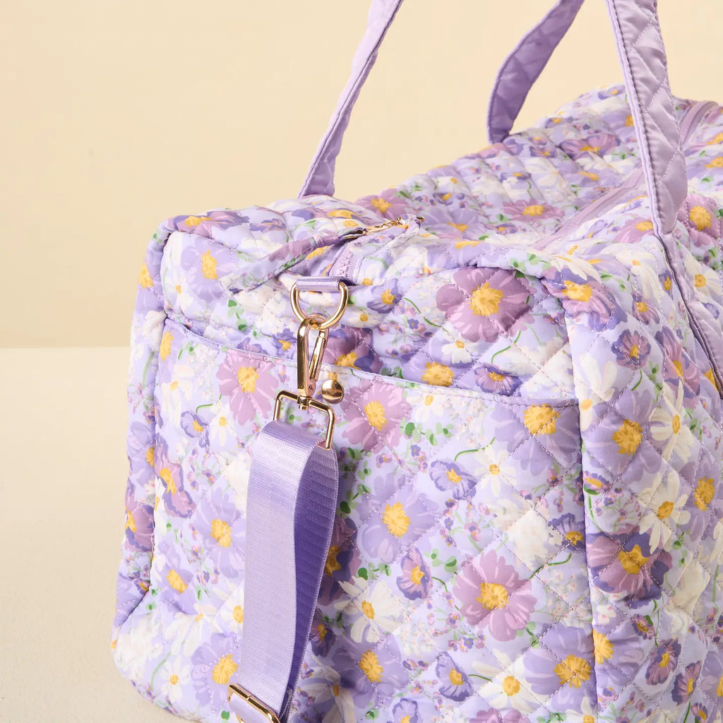 On-The-Go Quilted Weekender Bag-Bouquet Beauty Purple