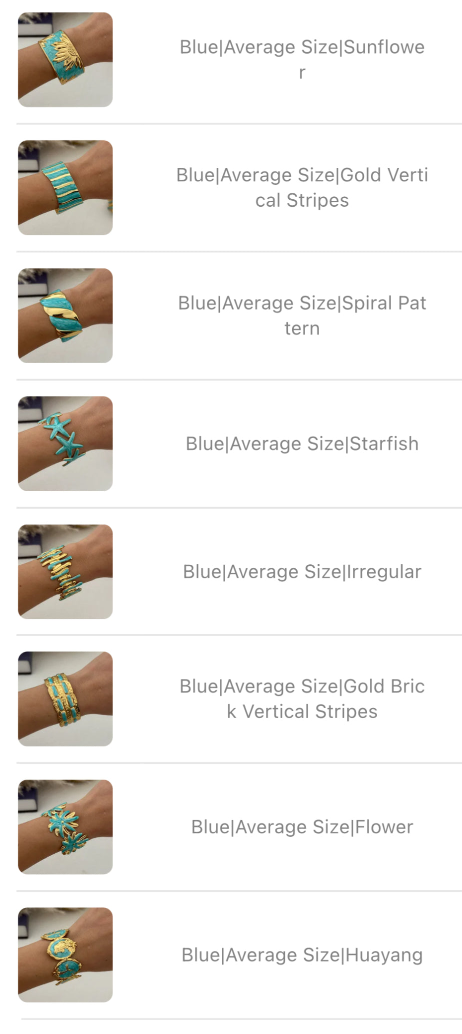 Gold-Plated, Blue and Gold Open Bangles
