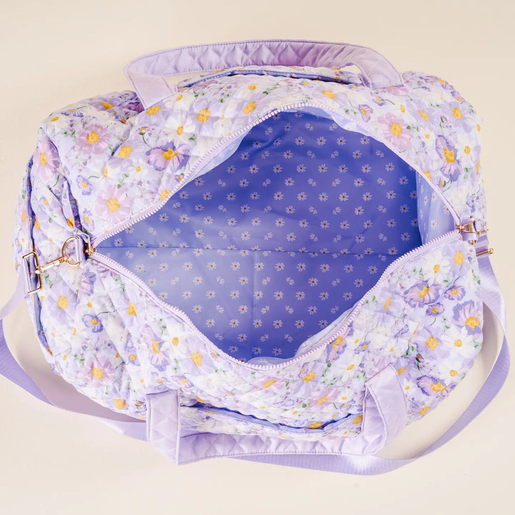On-The-Go Quilted Weekender Bag-Bouquet Beauty Purple